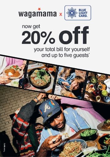 Blue Light Discount at Wagamama 40 blue light discount